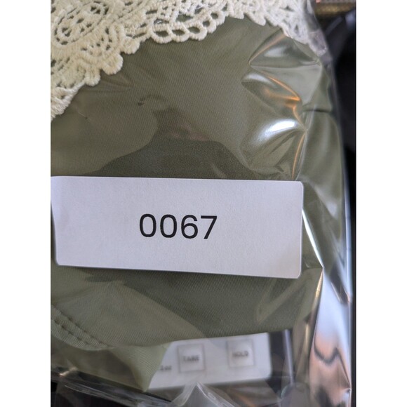 Womens Cupshe Vintage Green Babydoll Boho Lace Plunge One Piece Swimsuit SZ M - Picture 13 of 13